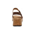 Flora Adjustable Quarter Strap Wedge in Brown