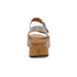 Flora Adjustable Quarter Strap Wedge in Champagne