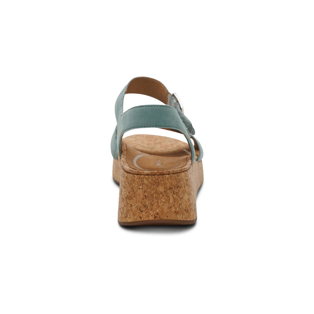 Flora Adjustable Quarter Strap Wedge in Sage