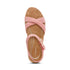 Flora Adjustable Quarter Strap Wedge in Antique Rose