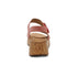 Flora Adjustable Quarter Strap Wedge in Antique Rose