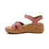 Flora Adjustable Quarter Strap Wedge in Antique Rose