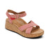 Flora Adjustable Quarter Strap Wedge in Antique Rose