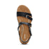 Hadley Adjustable Quarter Strap Sandal in Black