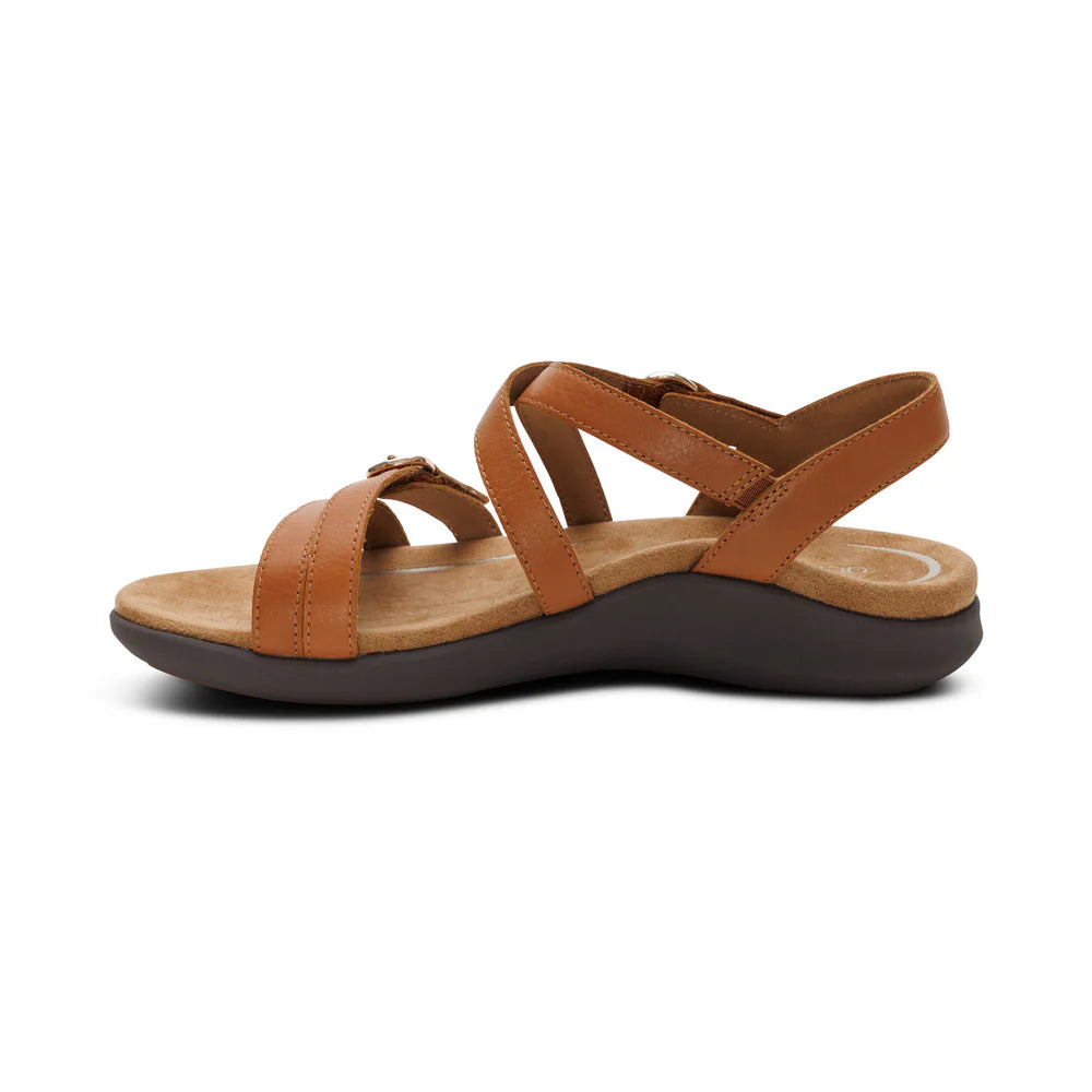 Hadley Adjustable Quarter Strap Sandal in Ginger