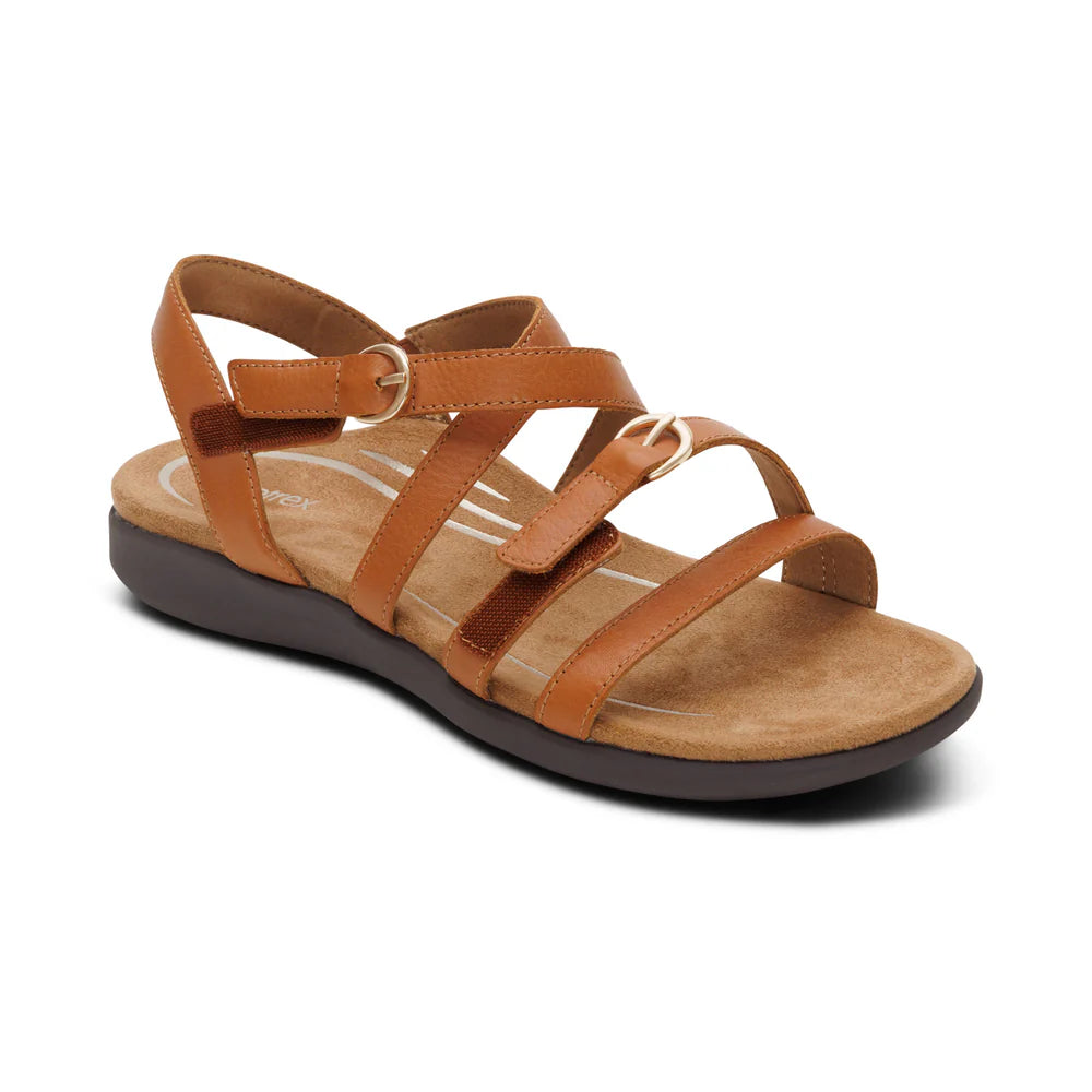 Hadley Adjustable Quarter Strap Sandal in Ginger