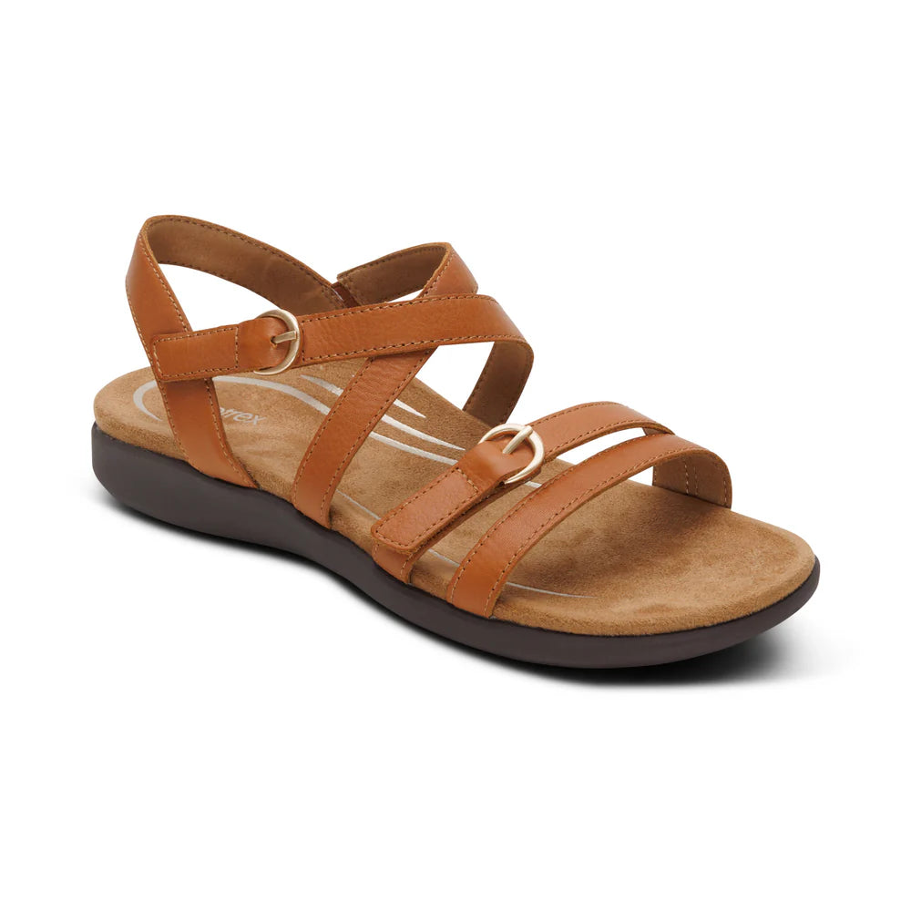 Hadley Adjustable Quarter Strap Sandal in Ginger