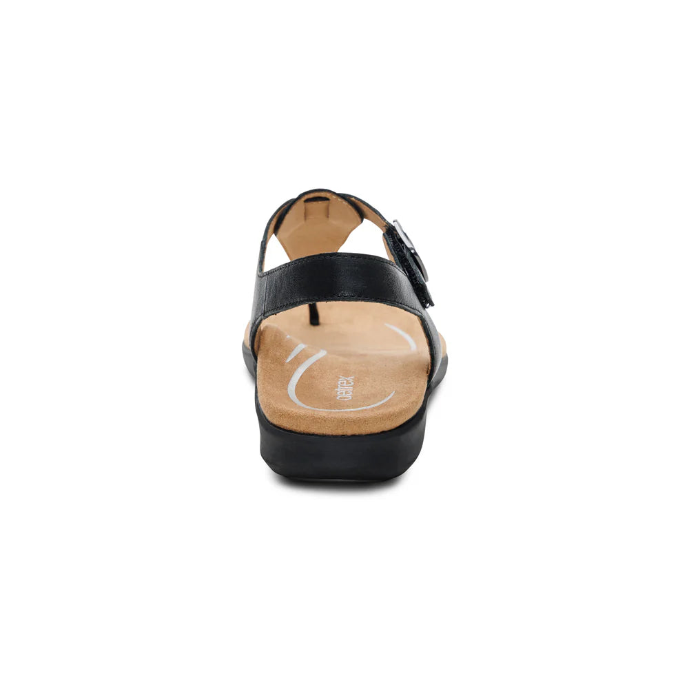 Tracey Adjustable Toe Post Sandal in Black