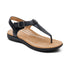 Tracey Adjustable Toe Post Sandal in Black