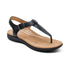 Tracey Adjustable Toe Post Sandal in Black