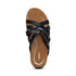 Kasey Strappy Adjustable Slide Sandal in Black