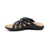 Kasey Strappy Adjustable Slide Sandal in Black