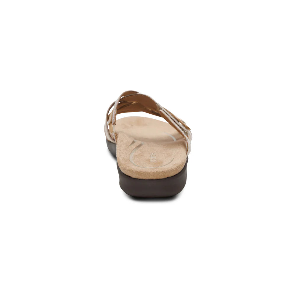 Kasey Strappy Adjustable Slide Sandal in Off White