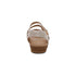 Jillian Braided Quarter Strap Sandal in Champagne
