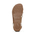Jillian Braided Quarter Strap Sandal in Champagne