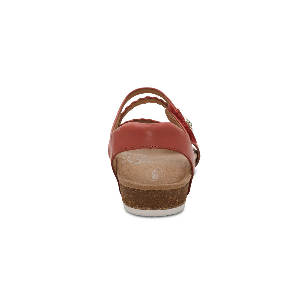 Jillian Braided Quarter Strap Sandal in Antique Rose
