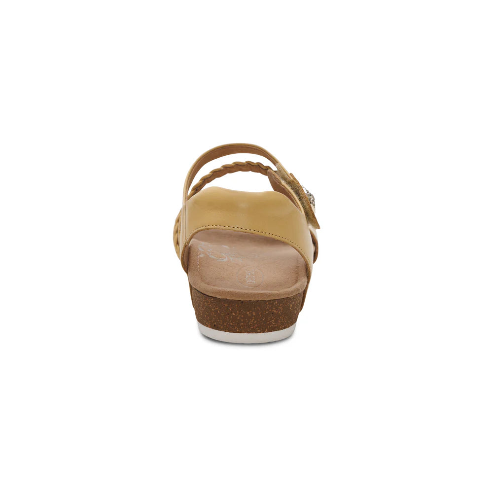 Jillian Braided Quarter Strap Sandal in Butter