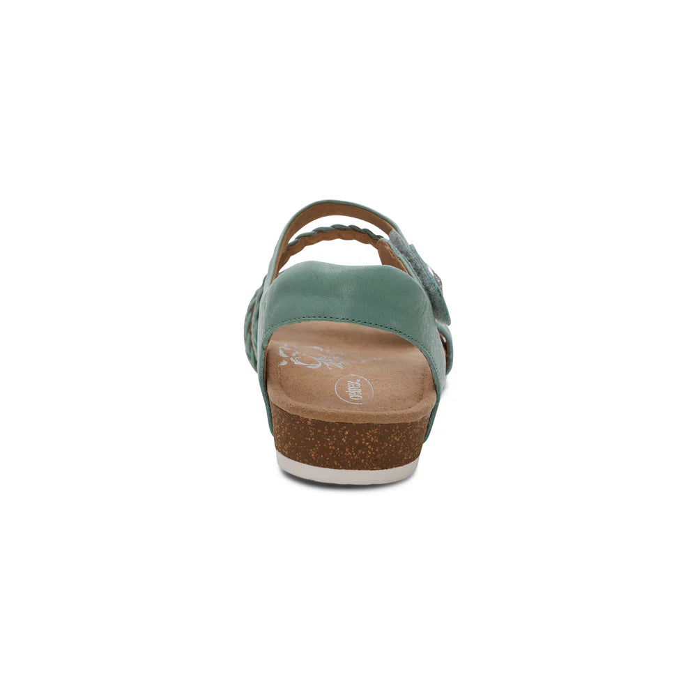 Jillian Braided Quarter Strap Sandal in Sage