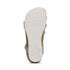 Jillian Braided Quarter Strap Sandal in Sage