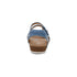 Jillian Braided Quarter Strap Sandal in Denim