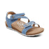 Jillian Braided Quarter Strap Sandal in Denim