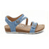 Jillian Braided Quarter Strap Sandal in Denim
