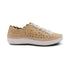 Charlotte Lace up Floral Sneaker in Butter