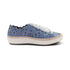 Charlotte Lace up Floral Sneaker in Hazy Blue
