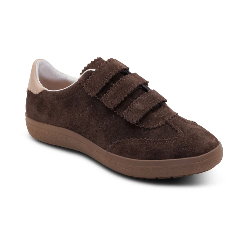Morgan Retro Adjustable Sneaker In Dark Brown