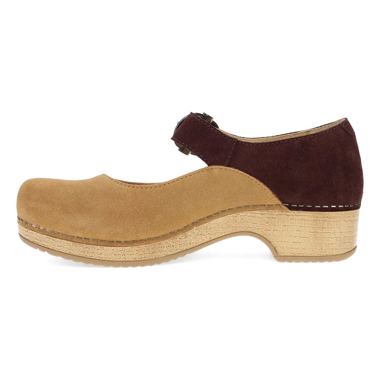 Bonny Leather MaryJane in Tan/ Mulberry