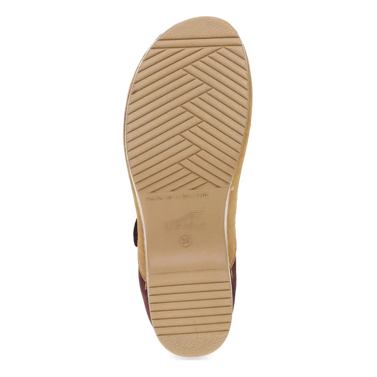 Bonny Leather MaryJane in Tan/ Mulberry