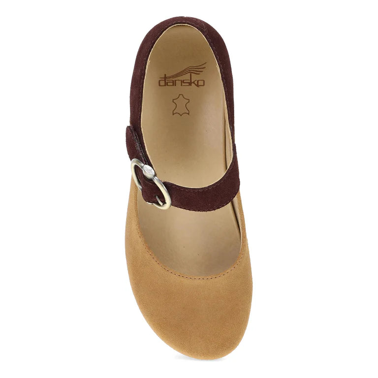 Bonny Leather MaryJane in Tan/ Mulberry