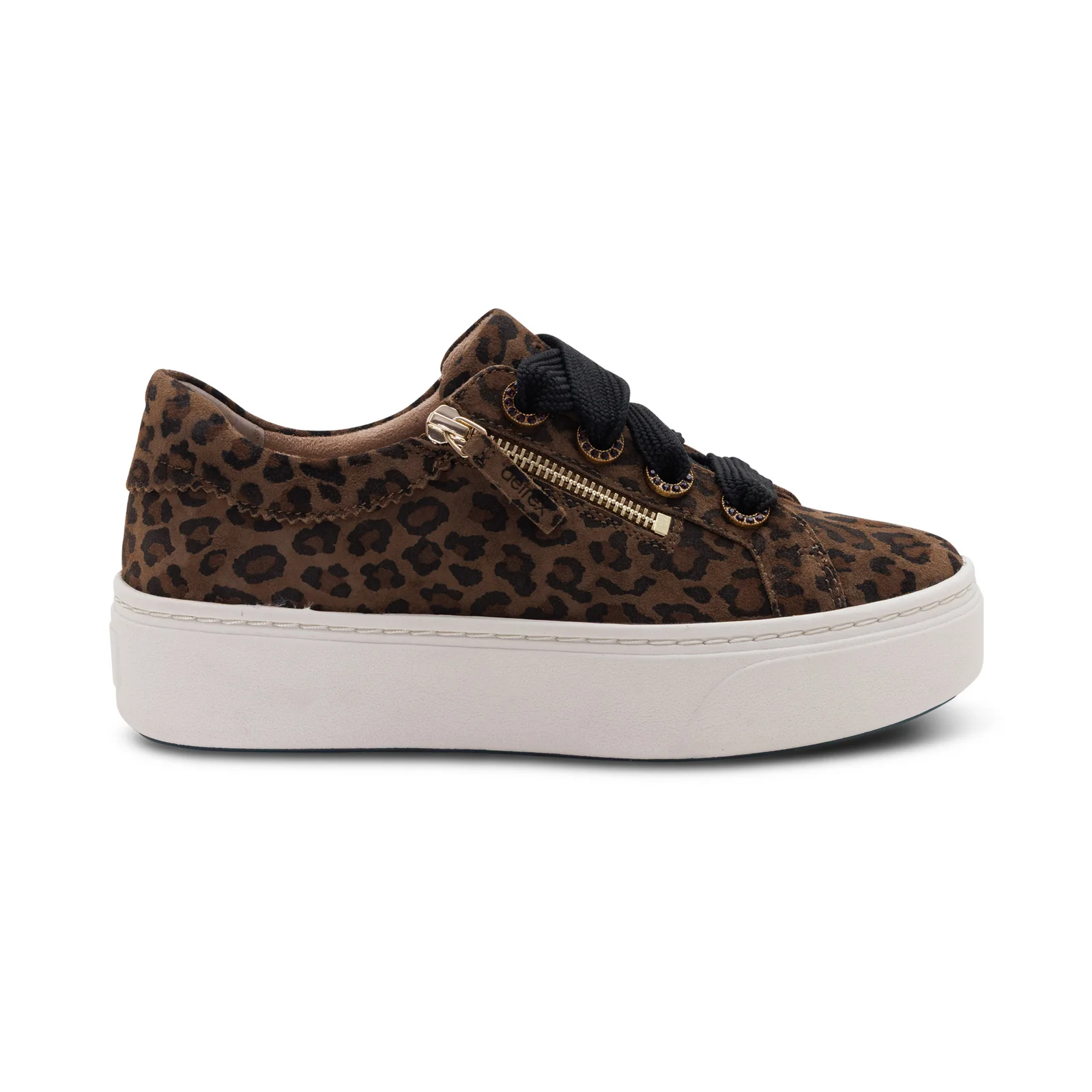 Aubrey Lace-Up Platform Sneaker in Leopard