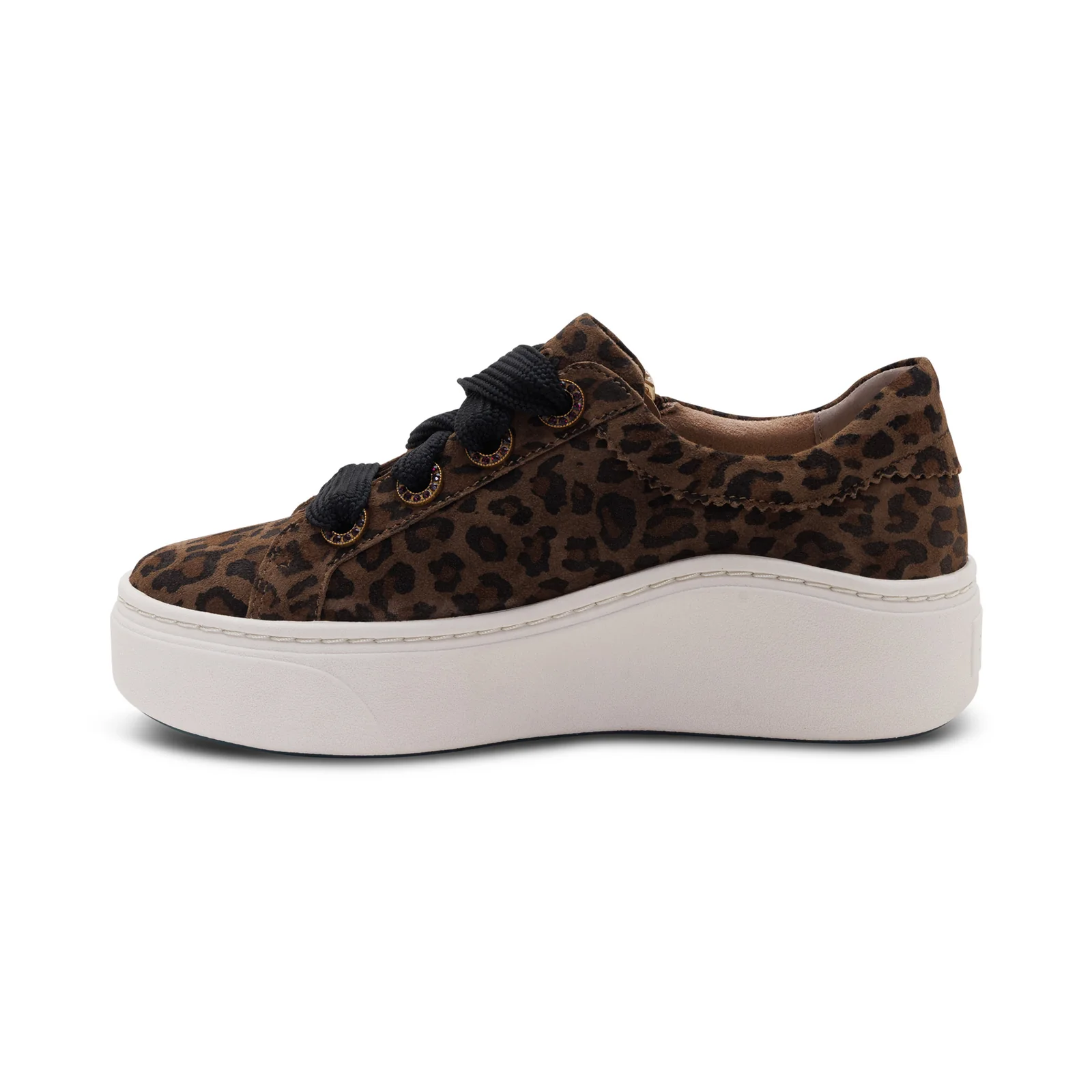 Aubrey Lace-Up Platform Sneaker in Leopard