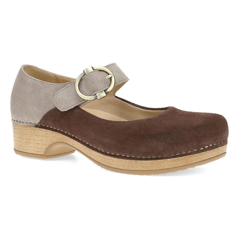 Bonny Leather MaryJane in Chocolate/ Taupe