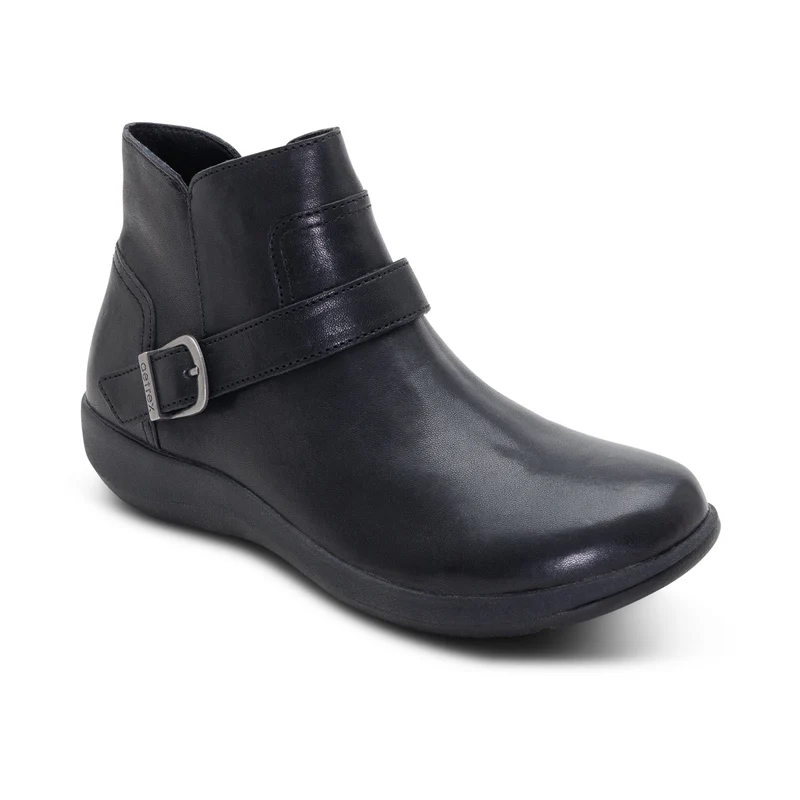 Leah Buckle Bootie WIDE In Black
