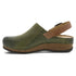 Merrin Burnished Suede Heel Strap Mule in Olive