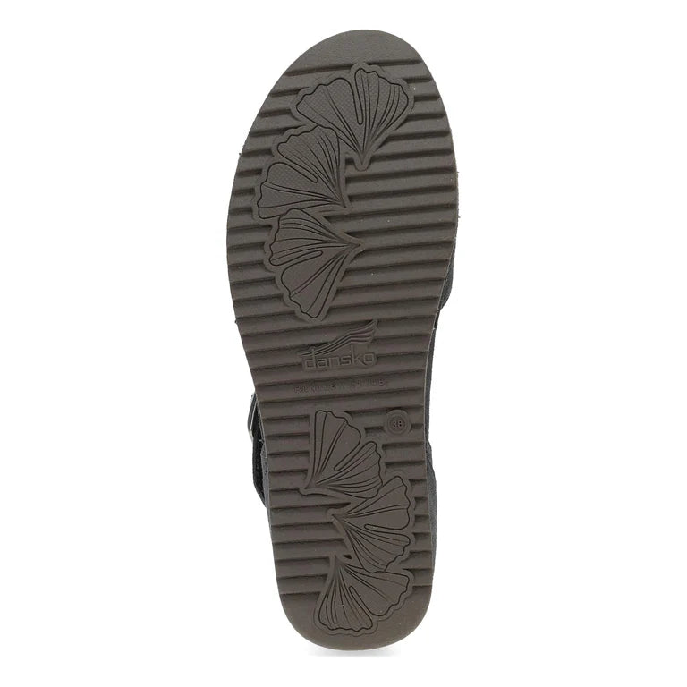 Mae Timeless Suede Mary Jane in Embroidered Charcoal