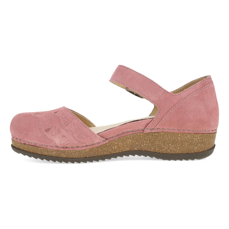 Mae Timeless Suede Mary Jane in Embroidered Ash Rose