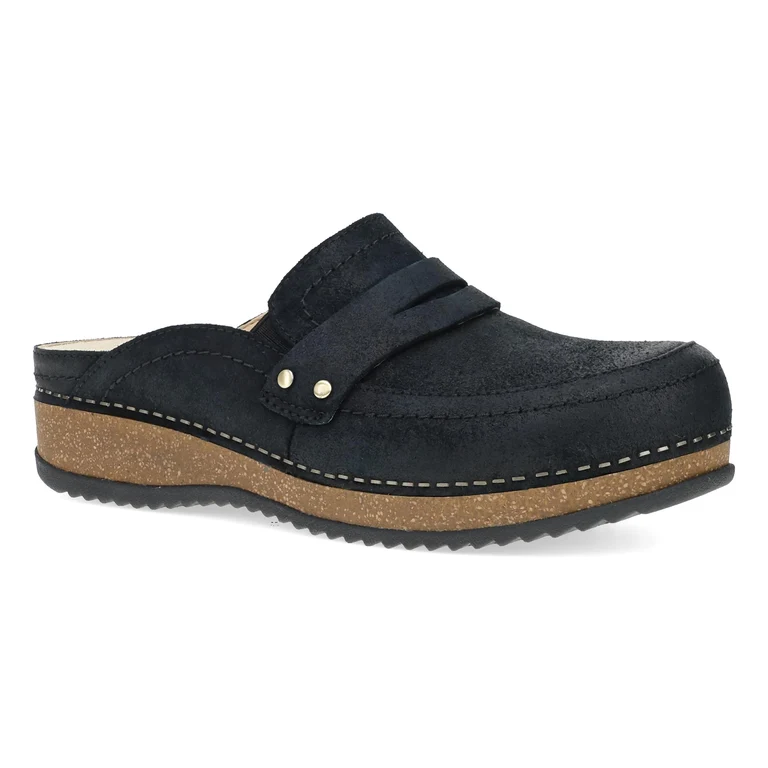 Maggy Leather Clog in Black