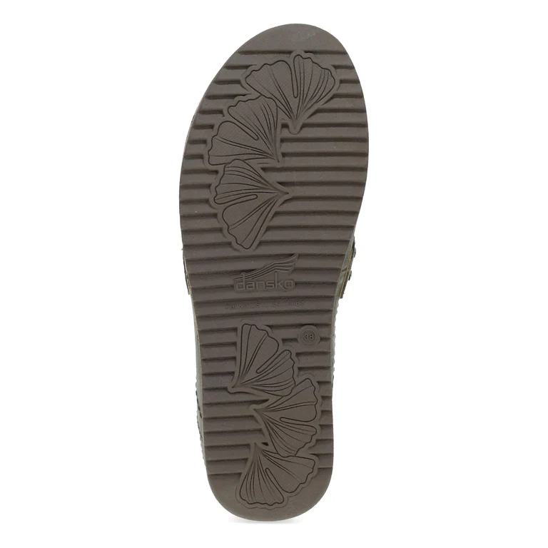 Maggy Leather Clog in Olive
