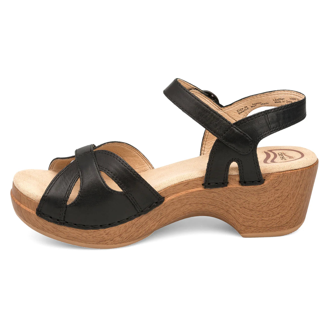 Season Sensational Walking Sandal in Black