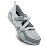 Mesh Mary Jane in Grey Extra-Wide