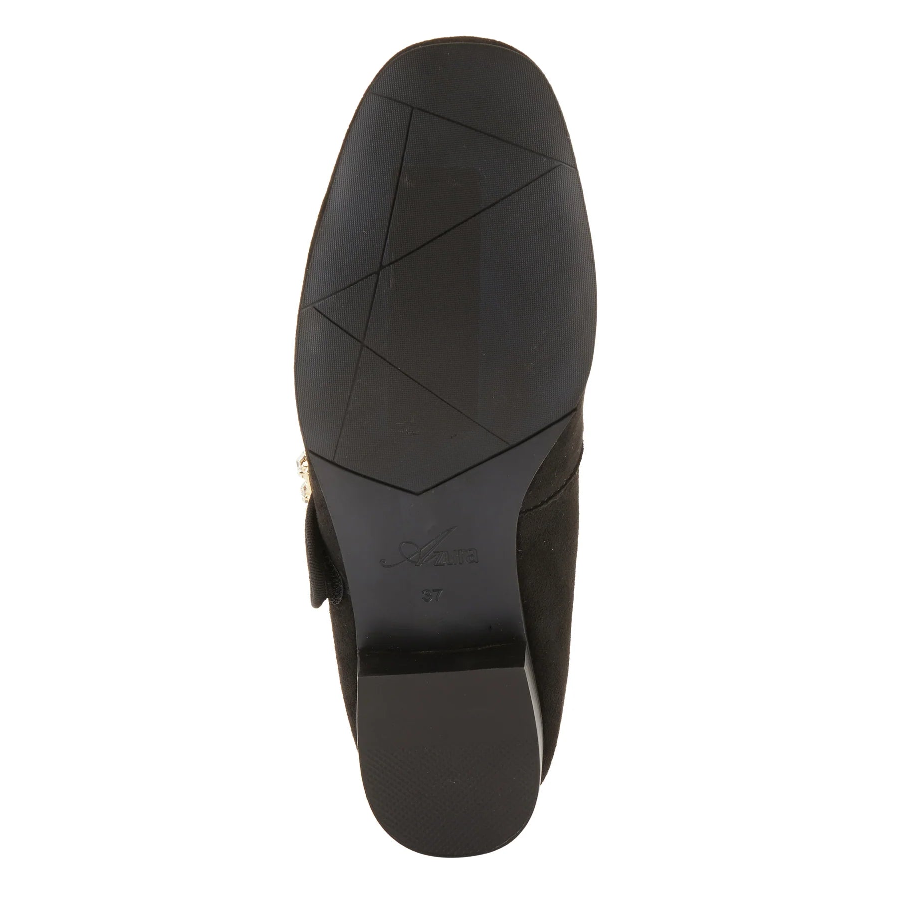 Azura Ametrine Ornate Mary Jane Flat in Black