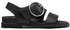 Annalise II Strappy Walking Sandal in Black Leather