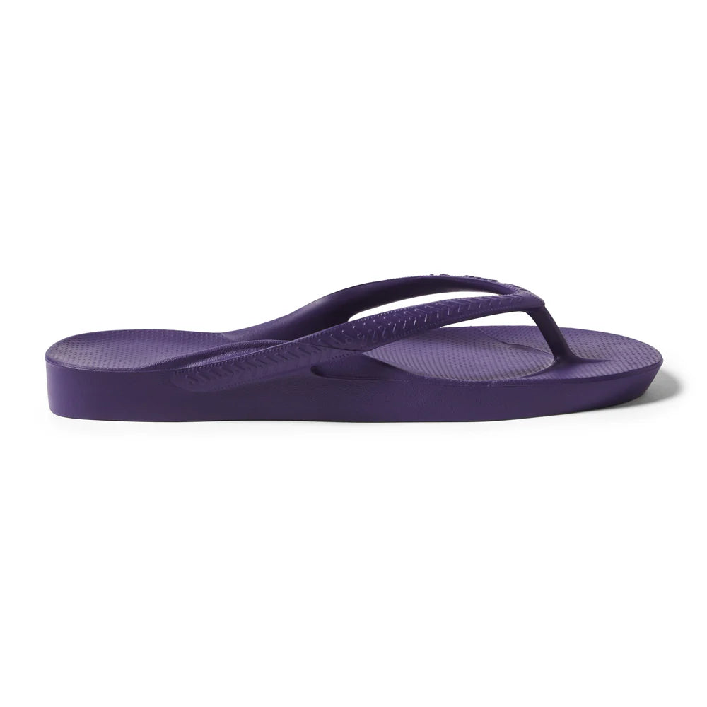 Archies Arch Support Flip Flops in Acai Purple