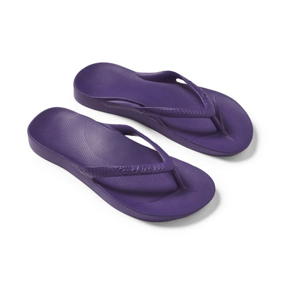 Archies Arch Support Flip Flops in Acai Purple