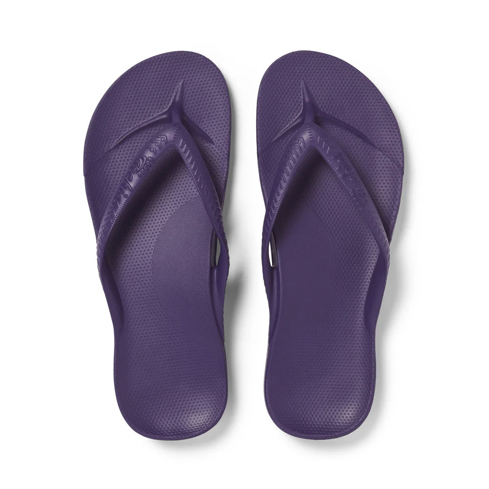 Archies Arch Support Flip Flops in Acai Purple