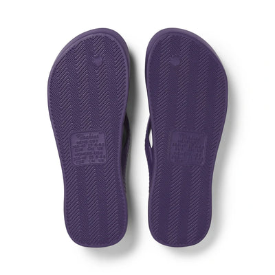 Archies Arch Support Flip Flops in Acai Purple