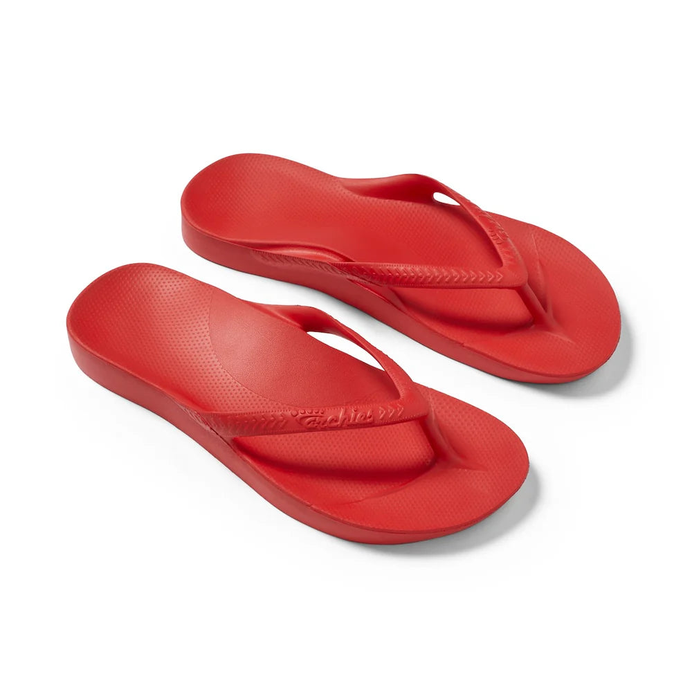 Archies Arch Support Flip Flops in Chili